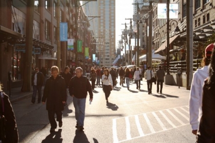 Mainland Street between Helmcken and Davie will be closed off on Thursdays in August and September for a farmers market.